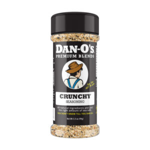 Dan-O’s Crunchy Seasoning bottle beside crispy food