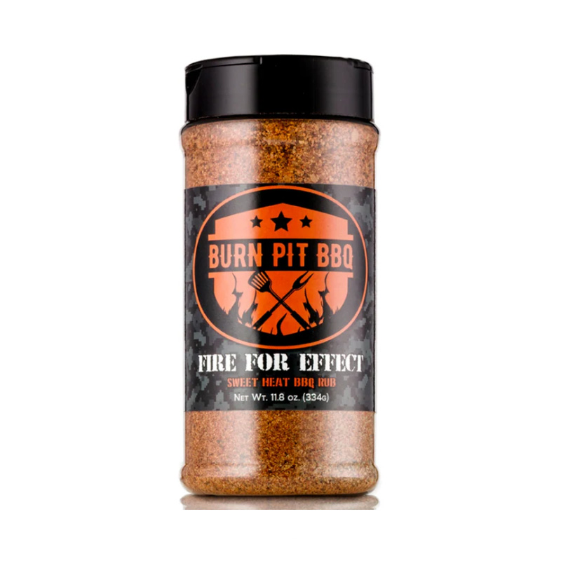 Burn Pit Fire For Effect Sweet Heat BBQ Rub bottle