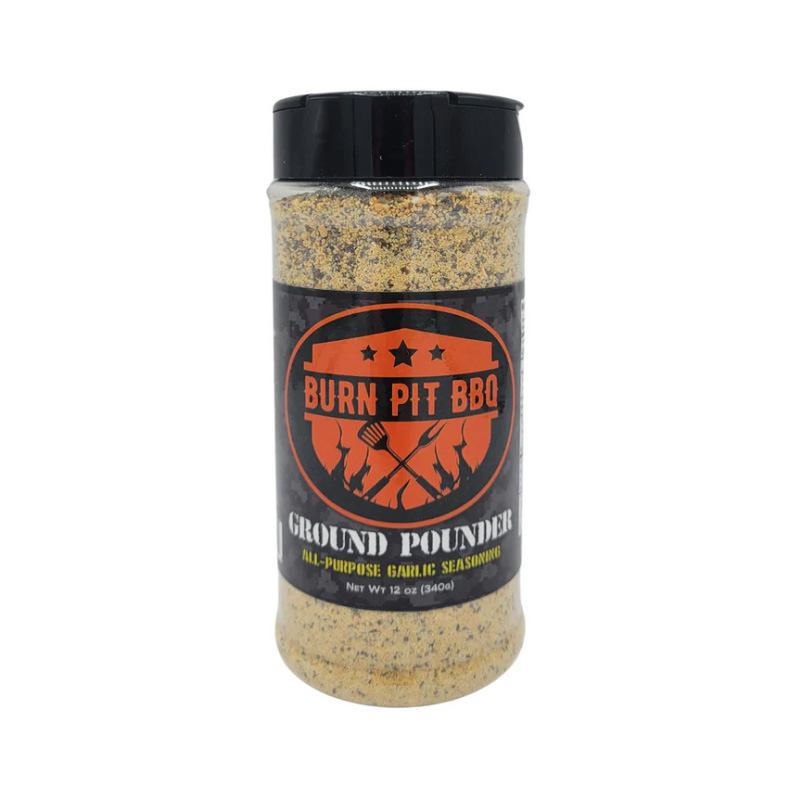Burn Pit Ground Pounder Garlic Seasoning bottle