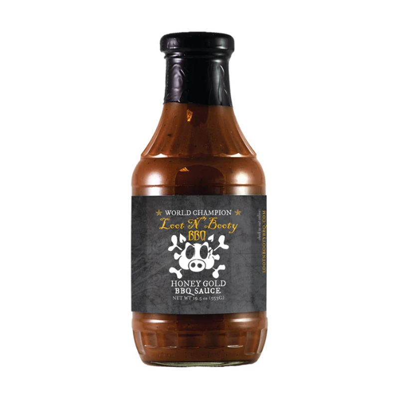 Loot N' Booty BBQ Honey Gold BBQ Sauce – competition-style Carolina-inspired mustard and honey barbecue sauce, gluten-free and all-natural
