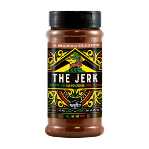 Plowboys The Jerk Rub – authentic Caribbean jerk seasoning blend for chicken, pork, and seafood grilling and smoking.