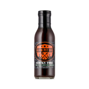 Burn Pit Sticky Fire Hot & Spicy Sauce bottle