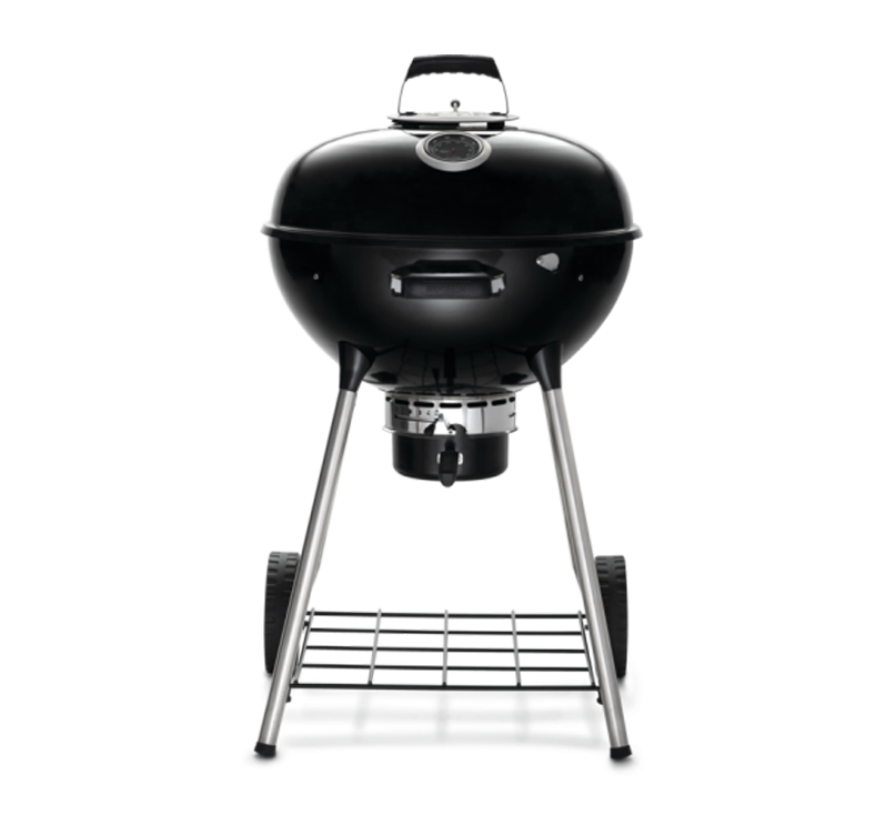 Napoleon Premium 22 Charcoal Kettle with 22-inch diameter, hinged grid and charcoal grill design