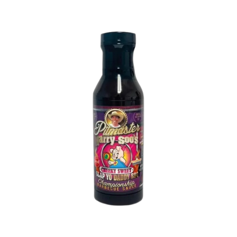Slap Yo’ Daddy KC Cheeky Sweet!! BBQ Sauce 15 oz bottle front label