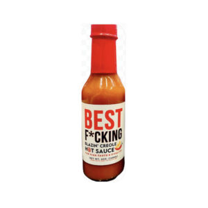 Best F*cking Blazin’ Cajun Creole Hot Sauce bottle by Cajun Creole Kitchen Co.