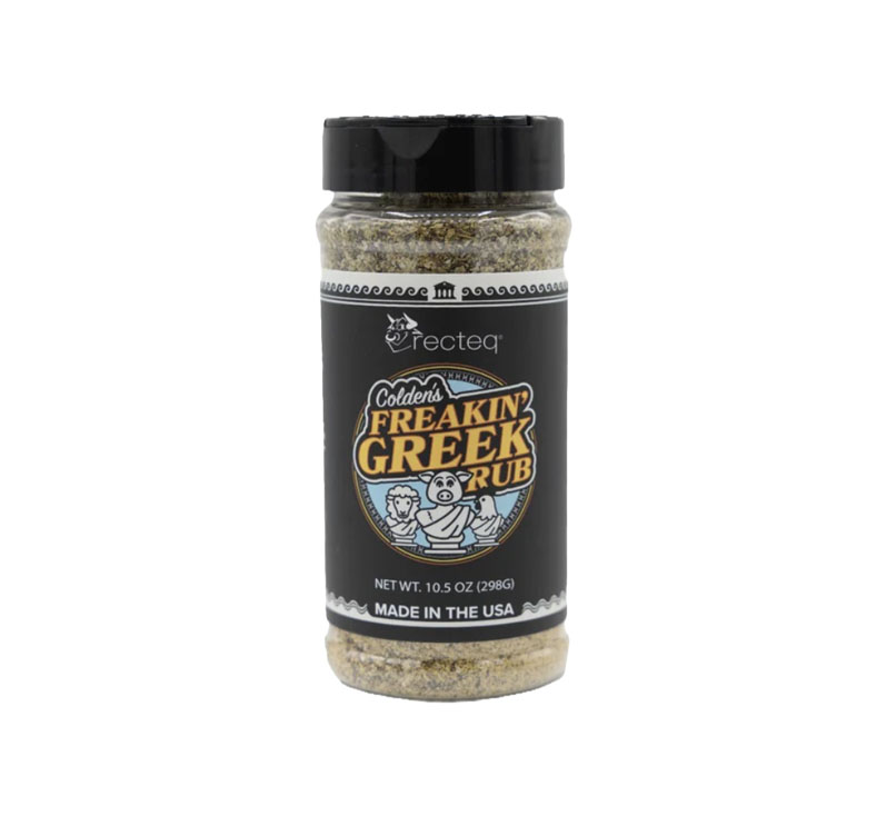 Jar of Golden’s Freakin’ Greek Rub seasoning