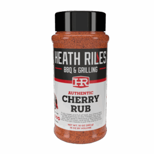 Heath Riles Cherry Rub seasoning bottle
