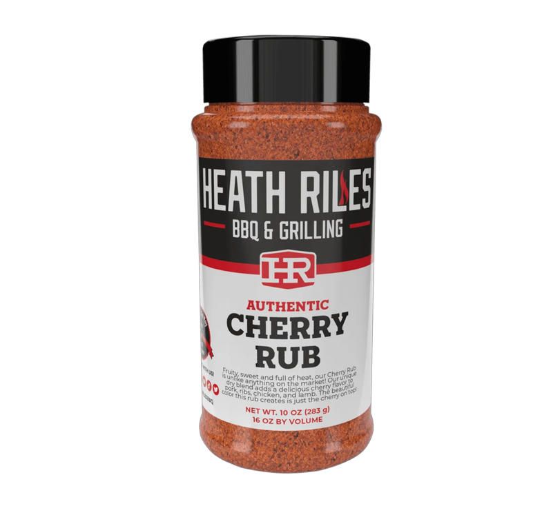 Heath Riles Cherry Rub seasoning bottle
