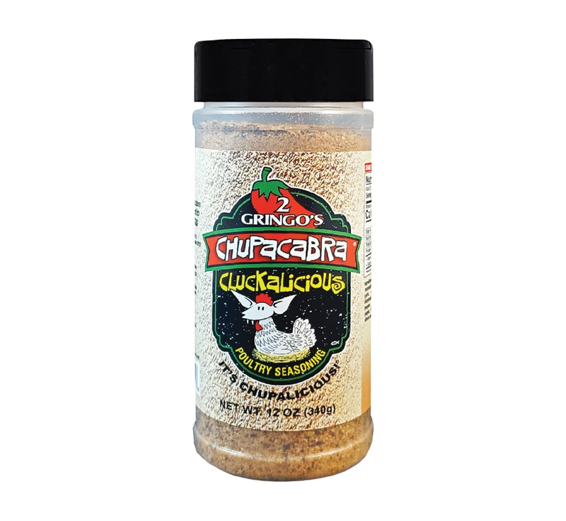 2 Gringos Chupacabra Cluckalicious seasoning bottle