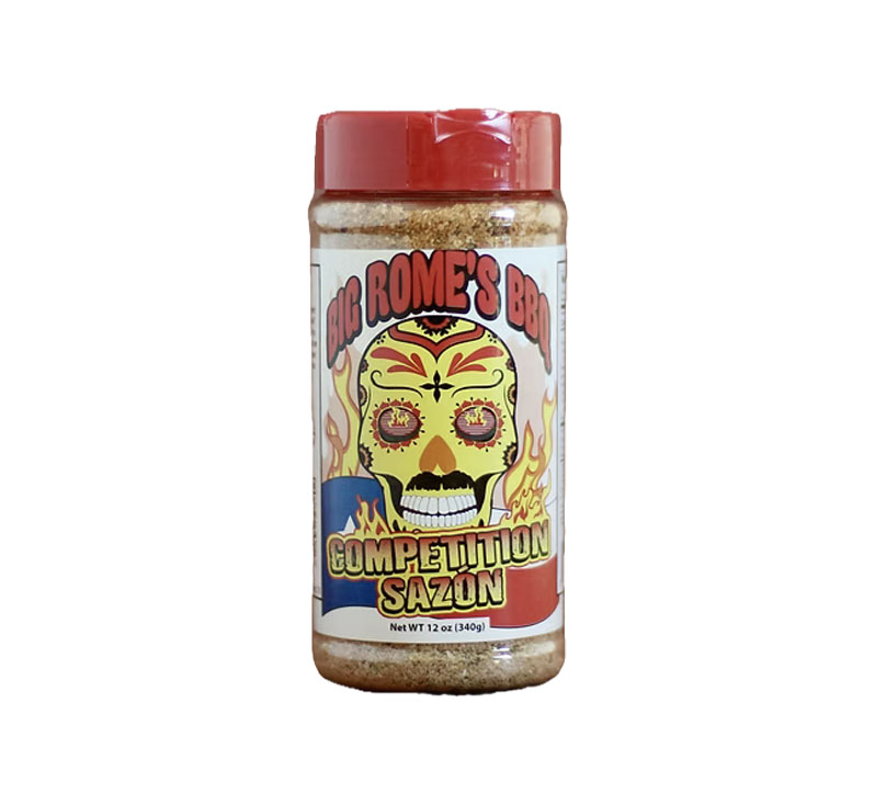 Bottle of Big Rome’s BBQ Competition Sazon seasoning