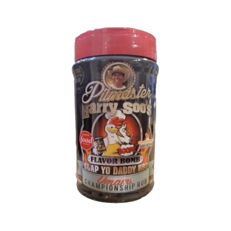 Slap Yo’ Daddy Flavor Bomb Umami Rub 12 oz shaker bottle front label