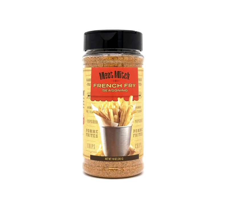French Fry Seasoning bottle with seasoning blend visible in shaker