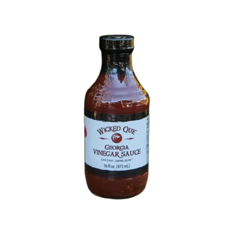 Wicked Que Georgia Vinegar Sauce bottle front label