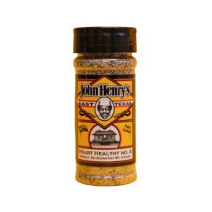 John Henry’s Heart Healthy No. 4 Rub bottle — no salt, no sugar seasoning blend