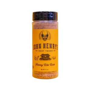 John Henry’s Honey Rib Rub 11.5 oz bottle front label showing “Honey Rib Rub”