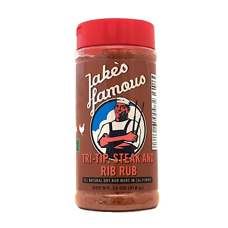 Jake’s Famous Steak & Rib Rub 11 oz shaker bottle front label