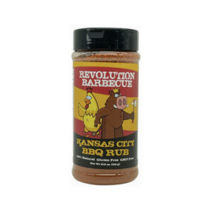 “Revolution Barbecue Kansas City BBQ Rub 16 oz bottle – sweet-smoky natural seasoning”