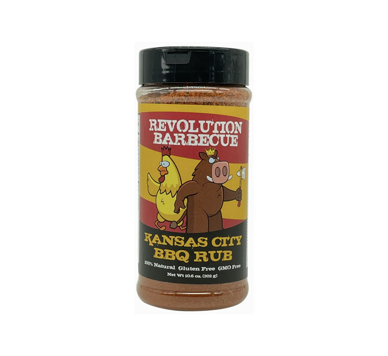“Revolution Barbecue Kansas City BBQ Rub 16 oz bottle – sweet-smoky natural seasoning”