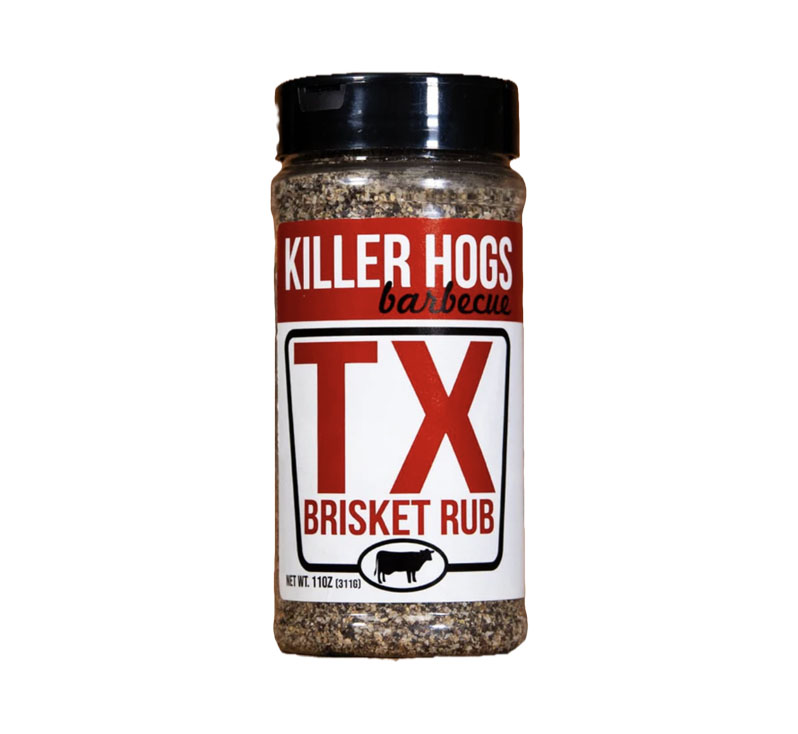 “Killer Hogs TX Brisket Rub bottle front label”