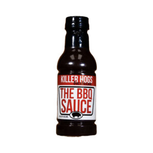 Killer Hogs The BBQ Sauce bottle front label”