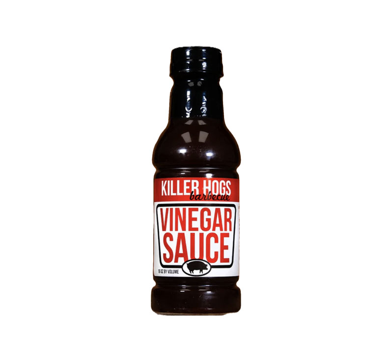 “Killer Hogs Vinegar Sauce 16 oz bottle front label”
