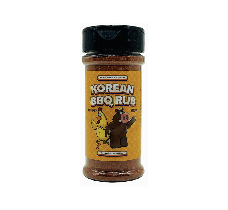 Revolution Barbecue Korean BBQ Rub bottle – bold Korean style grill seasoning