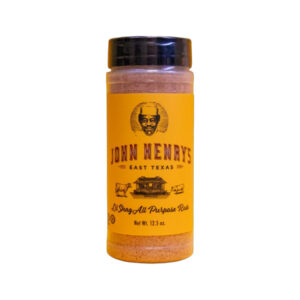 John Henry’s Li’l Shag All Purpose Rub bottle front label – balanced all-purpose seasoning with a hint of smoke