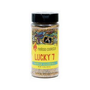 Melissa Cookston Lucky 7 BBQ Rub 16 oz bottle citrus garlic herb seasoning