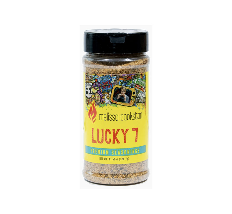Melissa Cookston Lucky 7 BBQ Rub 16 oz bottle citrus garlic herb seasoning
