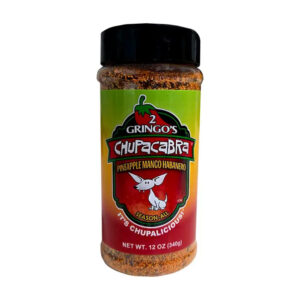 2 Gringos Chupacabra Pineapple Mango Habanero seasoning bottle