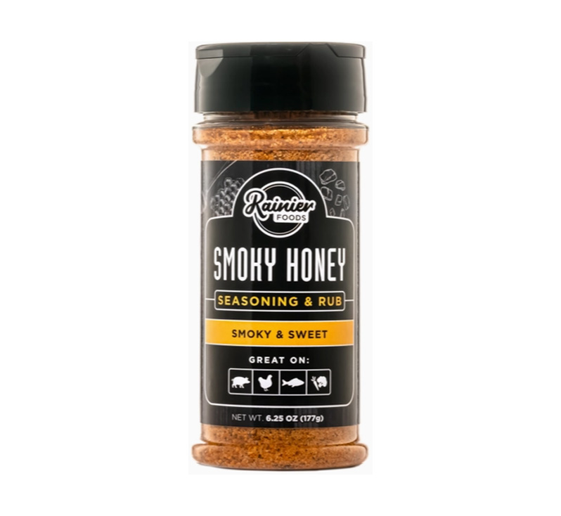 Rainier Foods Smoky Honey Seasoning & Rub 6.25 oz jar