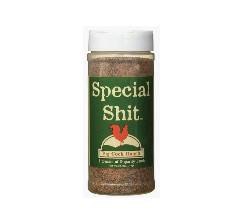 "Big Cock Ranch Special Shit seasoning bottle sweet and savory blend”
