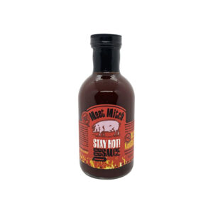 Stay Hot! BBQ Sauce bottle with bold spicy BBQ label