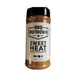 BBQ Rubdown Sweet Heat Honey Pequin Rub Step Two bottle honey and pepper seasoning