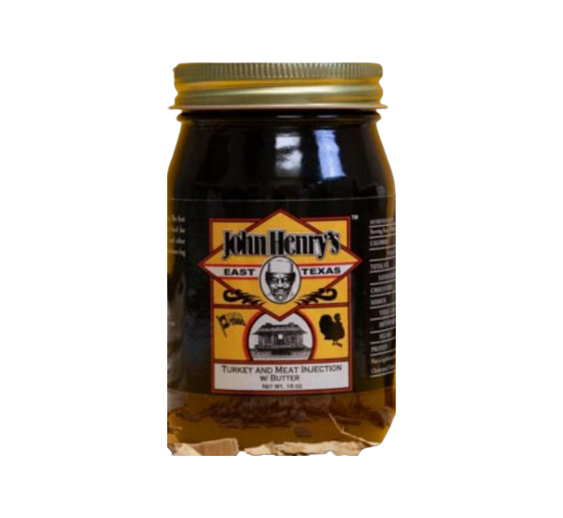 John Henry’s Turkey & Meat Injection jar – Butter variant front label