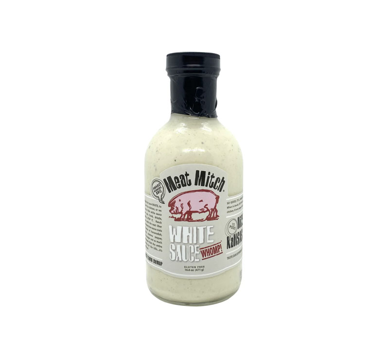White Sauce WHOMP! BBQ sauce bottle front label