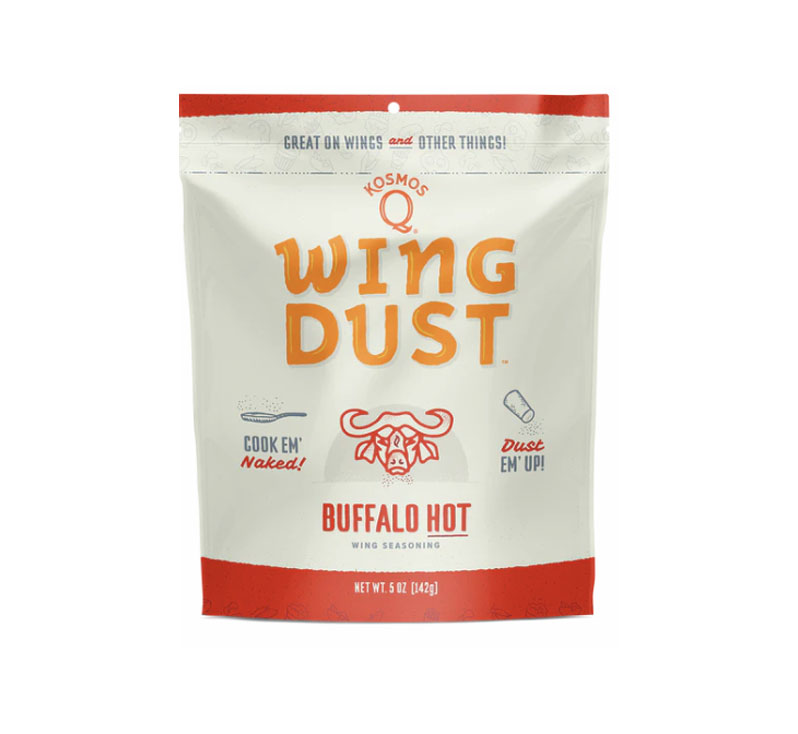 “Buffalo Hot Wing Seasoning bottle with spicy tangy Buffalo blend”
