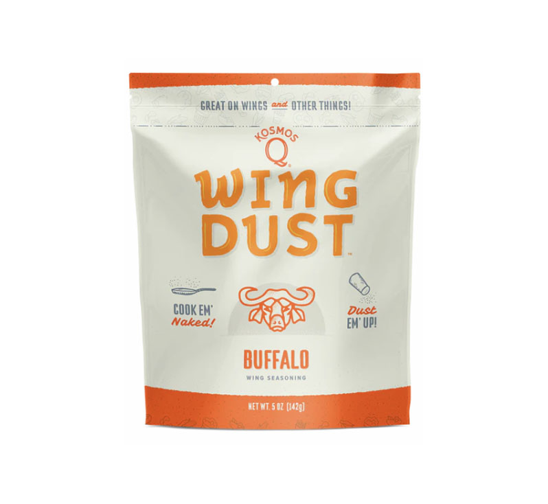 “Buffalo Wing Seasoning bottle with tangy red Buffalo blend”