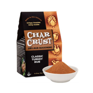 Char Crust Classic Turkey Rub seasoning box with savory herb blend.