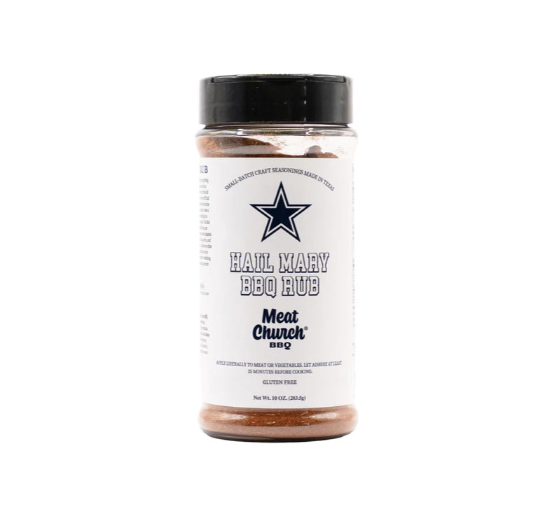 Hail Mary Dallas Cowboys Meat Church BBQ Rub bottle