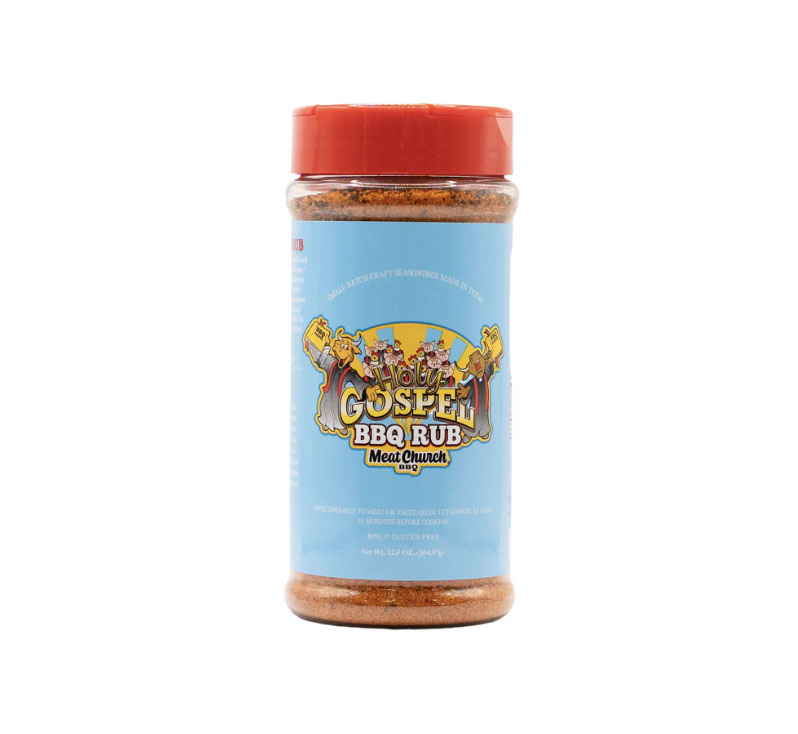 The Holy Gospel BBQ Rub seasoning bottle