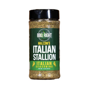 Malcom’s Italian Stallion Seasoning bottle front label