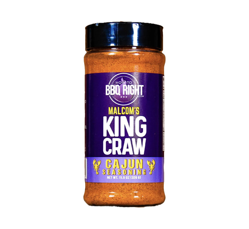 “Malcom’s King Craw Cajun Seasoning 16 oz bottle front label”