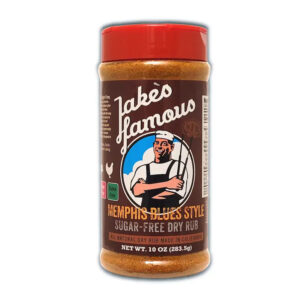 Jake’s Famous Memphis Rub 4.5 oz shaker bottle front label