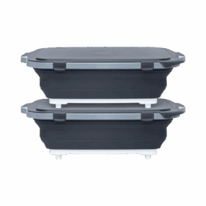 Black 2-pack XL prep tub collapsed