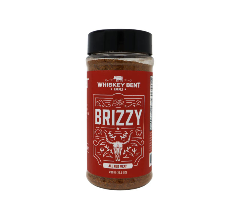 The Brizzy red meat rub bottle