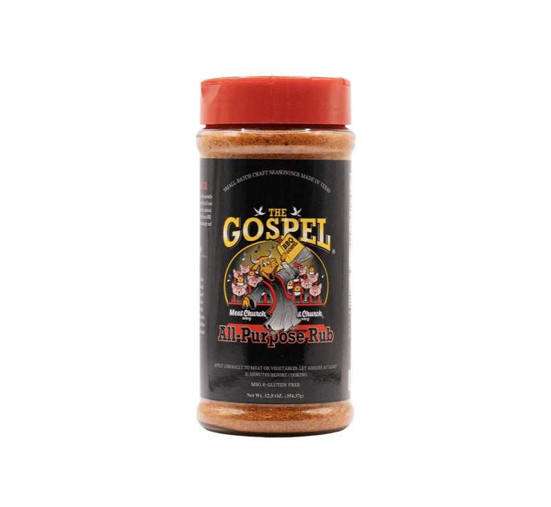 The Gospel All Purpose BBQ Rub seasoning bottle