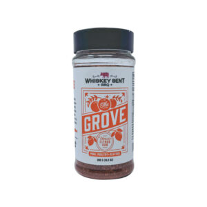 The Grove citrus BBQ rub bottle