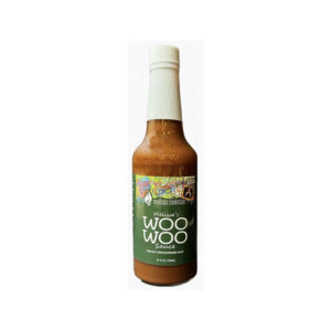 Melissa Cookston Woo Woo Sauce bottle – tangy herb vinegar flavor enhancer
