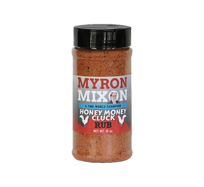 Myron Mixon Honey Money Cluck Rub seasoning container
